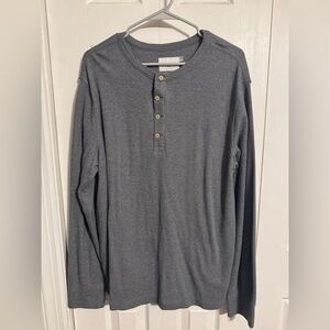 Goodfellow men’s large long sleeve Henley shirt gray